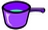 Petite casserole violette dessinée utilisée comme icône pour indiquer un matériel spécifique à prévoir dans la réalisation d’une recette