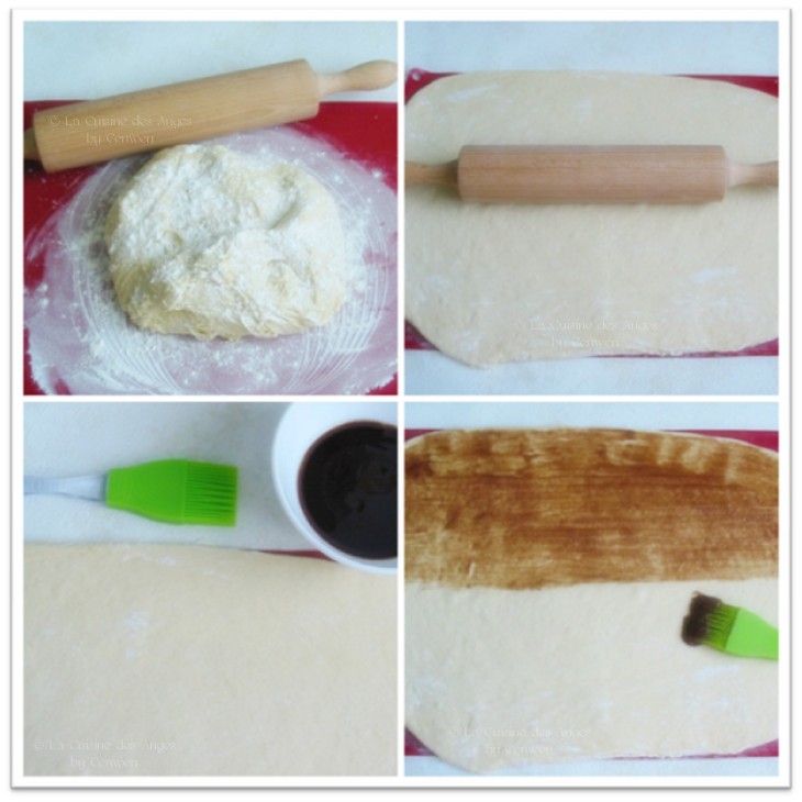 recette des roulés à la cannelle, recette en photos, les différentes étapes de préparation
